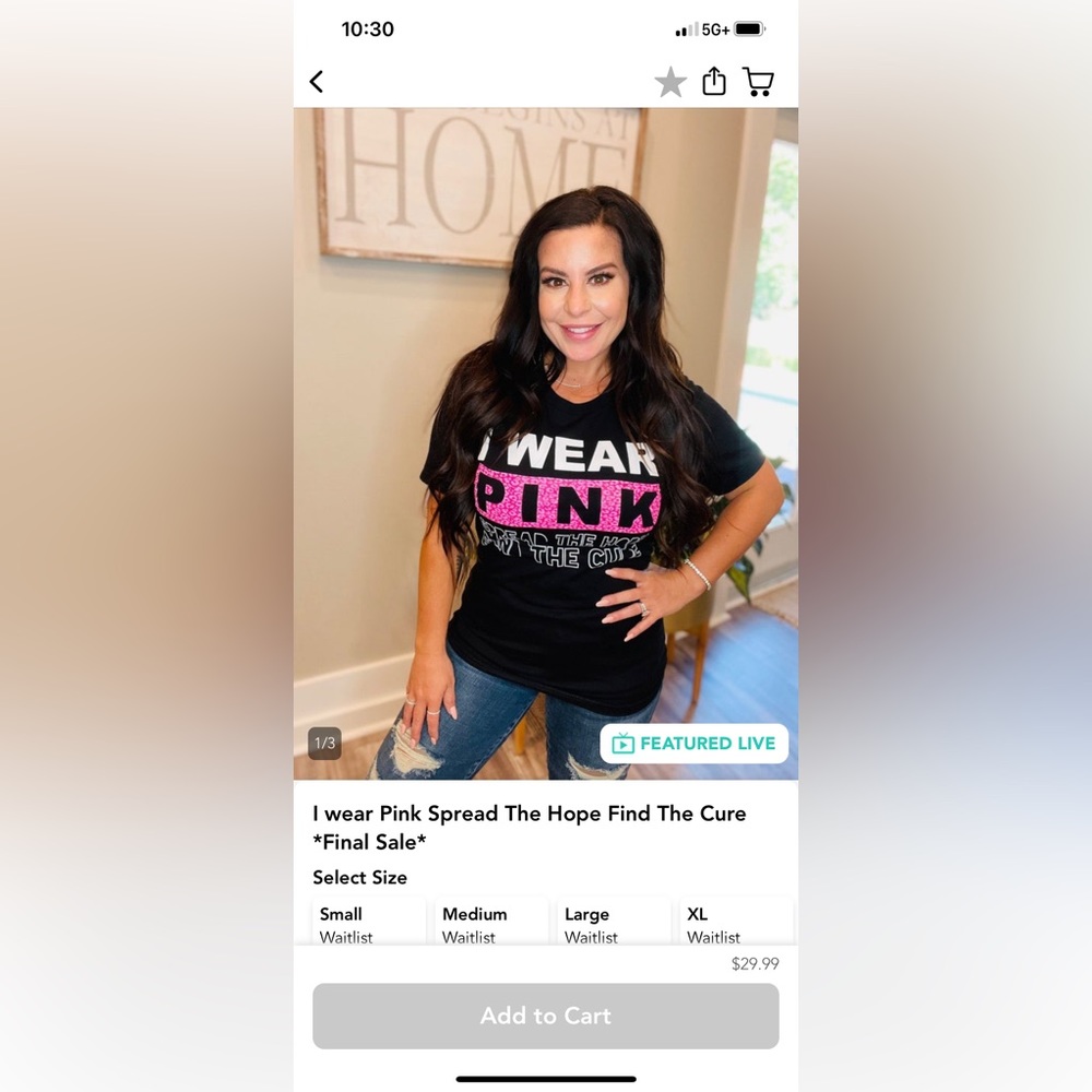 I Wear Pink Spread the Hope find the Cure shirt